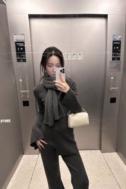 Thick Knitted Scarf for Autumn and Winter, Versatile Warm Accessory with High-End Feel - Cozy Fashion Essential