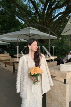 Three-Piece Women's Fashion Set: Heavy Work Jacket, Vest & Skirt - Spring Style, Heartfelt Design, Casual Chic for Everyday Wear