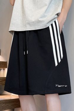 Trendy 2025 American High Street Unisex Loose Casual Sports Shorts - Summer Men's Five-Point Athletic Shorts