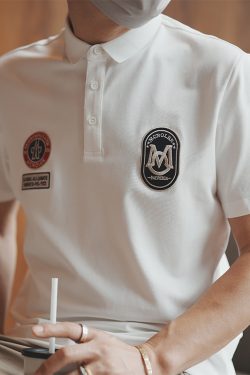 Trendy American Casual Embroidered Polo Shirt for Men - Slim Fit Short Sleeve Summer Top