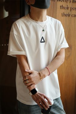 Trendy Basic Loose Short-Sleeve T-Shirt for Men - Versatile Round-Neck Top for Spring - Casual Layered Style