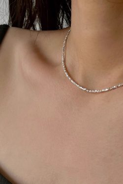 Trendy Broken Silver Fine Chain Necklace for Women - 2024 Clavicle Chain, Light Luxury High-End Neck Accessory