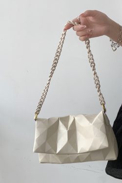 Trendy Diamond Quilted Pleated Tote Bag 2025 - Chain Underarm Shoulder Crossbody Bag for Fashion-Forward Style