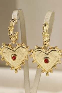 Trendy Diamond-Studded Heart Earrings for Women - Versatile Fashionable Jewelry for Any Occasion
