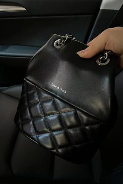 Trendy Korean Bucket Bag for Women 2025 - Diamond Quilted Chain Shoulder & Crossbody Bag - Versatile Fashion Accessory