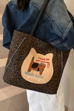 Trendy Leopard Print Single Shoulder Bag & Double Shoulder Backpack - Women's Large Capacity Tote for Work & Commuting - 2025 Style
