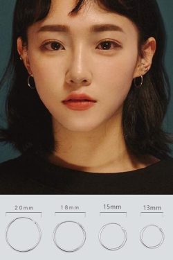 Trendy Round Hoop Earrings for Women - 2024 New Small Circle Design, Simple Niche Ear Clips, Fashionable Jewelry Accessory