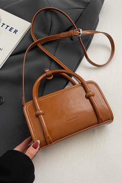 Trendy Small Square Crossbody Bag for Women - 2025 Korean Style Textured Casual Shoulder Bag
