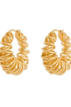 Trendy Spiral Hollow Wrapped Round Ring Ear Clip Earrings in Gold and Silver - European American Style, Retro Spring Fashion