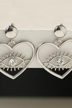 Trendy Statement Stud Earrings for Women with Eye and Heart Motifs - Unique Cross-Border Design, Personality & Temperament Jewelry
