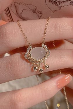 Trendy White Jade Peace Lock Necklace for Women - Luxury Clavicle Chain with Niche Design, 2024 Fashion Accessory