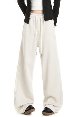 Trendy Women's Loose Straight-Leg Casual Pants - American Style Warm Slimming Commuter Streetwear, Perfect for Everyday Wear