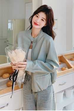 Trendy Women's Petite Blue Short Jacket, 2025 Style, Age-Reducing Fashion Top, Perfect for Y2K and Casual Outfits