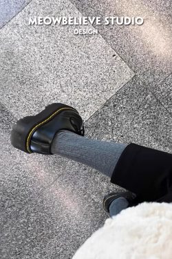 Trendy Women's Thick-Soled Martin Shoes - Round-Toe Mary Jane Style, Versatile Casual Footwear for JK Fashion and Skirts
