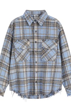 Trendy Woolen Plaid Coat for Autumn & Winter, Loose Casual Lapel Jacket, Couple's Fashion, Chic Chanel-Inspired Outerwear
