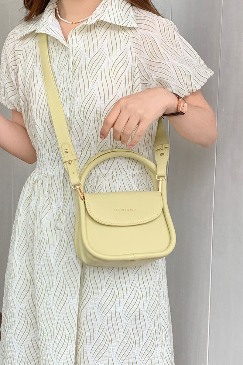 Trendy Yellow Crossbody Handbag for Women, 2025 Fashionable Soft European Style, Versatile Chic Accessory