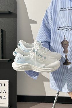 Ultra-Light Breathable Mesh Dad Shoes for Couples - Versatile Unisex Little White Sports Sneakers