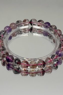 Ultra Seven Crystal Bracelet - Purple, Red, Black, Yellow - Toxic Liquid Color Design - Natural Fairy Style Jewelry
