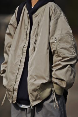 Unisex American Retro Pilot Baseball Jacket - Loose Fit Multi-Pocket Functional Coat for Spring and Autumn, Trendy Vintage Style