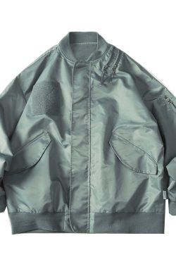 Unisex American Retro Pilot Jacket - Functional Loose Workwear Baseball Style for Spring & Autumn, Trendy Niche Design