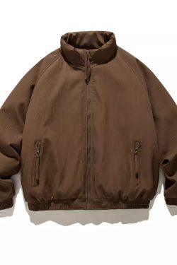 Unisex Japanese-Style Retro Thick Stand Collar Cotton Jacket, Winter Loose Bread Coat, Simple Workwear for Men and Women