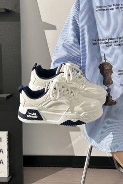 Unisex Thick-Soled White Mesh Sneakers - Breathable Casual Sports Shoes for Summer - Lightweight Athletic Footwear