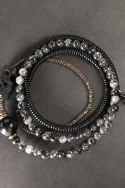 Versatile Black Sandalwood Beaded Bracelet for Men and Women - Unique Mixed Design Jewelry for Everyday Style
