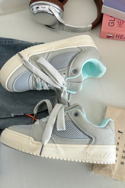 Versatile Solid Color Platform Sneakers for Spring 2025 - Thick-Soled Casual White Loafers, Trendy Everyday Shoes