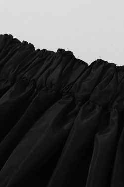 Versatile Summer Pleated Ruffle Edge Skirt for Women - Elastic Waist, Solid Color, Casual Age-Reducing Style, Perfect for 90s & Y2K Fashion
