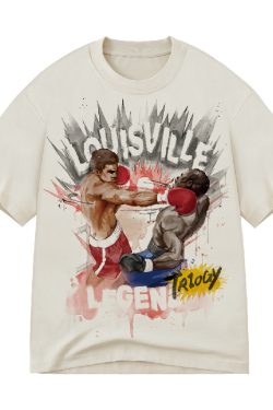 Vintage American Century Battle T-Shirt - Heavyweight Loose Fit Short Sleeve Pure Cotton - Streetwear Style