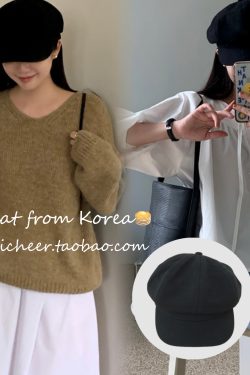 Vintage Clay Beret Cute Round Hat - Korean Style Fashion Accessory for a Chic 90s Look