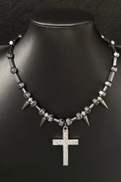 Vintage Cross Necklace for Women, Unique Choker Design, Euro-American Asian Style, Y2K Hip-Hop Trendy Clavicle Chain