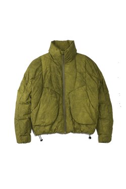 Vintage Dyed Down Jacket for Women - 90s Inspired Outerwear, Lightweight and Stylish Winter Coat