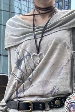 Vintage Multi-Layered Heart Cross Necklace for Women, Exaggerated Hoodie Chain, Long Sweater Chain, Y2K European American Style