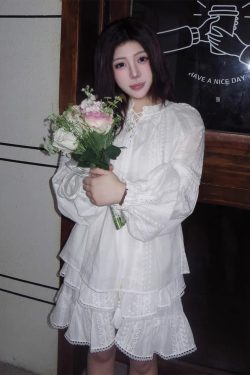 White Embroidered Puff Sleeve Shirt Jacket & Stylish Short Skirt Set for Women - High-End Summer Vacation Style