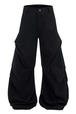 White Pleated Wide-Leg Pants for Women - Trendy Curved Blade Design, Casual Cleanfit Style, Versatile Everyday Fashion