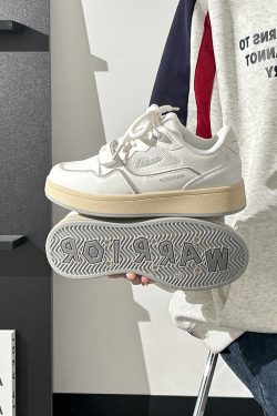 White Velcro Sneakers for Women - 2025 Summer Casual Shoes, Versatile Design for Couples, Sporty and Stylish Footwear