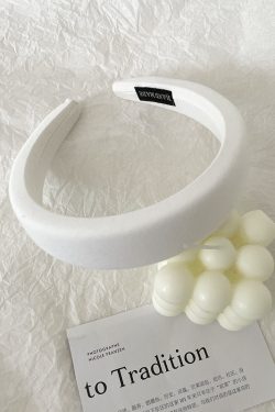 Wide Sponge Headband for Women - Summer Fairy-Style Hair Accessory, Perfect for Face Washing & Autumn/Winter Hairpin