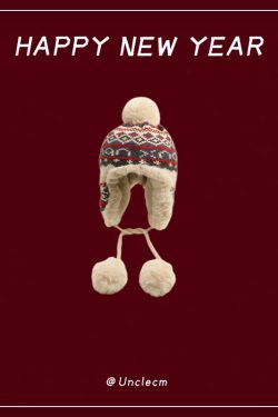 Winter Fair Isle Knitted Balaclava Hat for Women - Retro New Year Style Scarf for Christmas Atmosphere