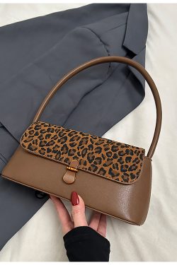 Winter Suede Leopard Print Shoulder Bag for Women - Versatile Commuter Underarm Bag - 2025 Fashion Trend