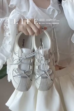 Women's 2025 Summer Casual Sneakers - Versatile Flat-Bottom Bow Hollow Sports Shoes in Trendy Style