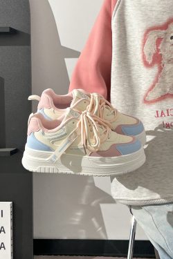 Women's 2025 Summer Thick-Soled Board Shoes - Breathable Korean Style Versatile Sports Sneakers