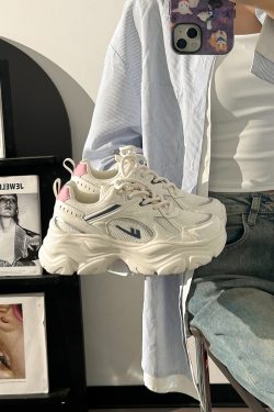 Women's Autumn Dad Shoes - Breathable Mesh, Thick Sole, Versatile Casual Sneakers, Trendy INS Style