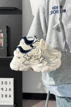 Women's Breathable Mesh Sports Shoes - Summer 2025 Height-Increasing Dad Sneakers in Thin White - Trendy and Comfortable