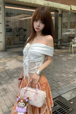 Women's French Floral Print A-Line Half Skirt with Lace Ruffle Design - Summer Slimming Short Skirt for Trendy Style