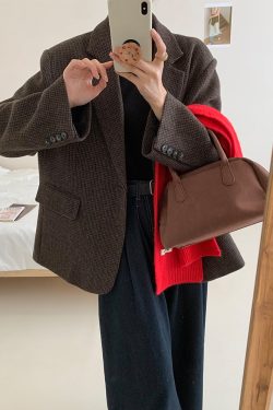 Women's High-End Loose Woolen Suit Jacket - Niche Design, Autumn Winter Fashion, Elegant Silhouette