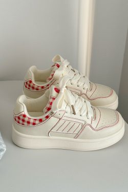 Women's Korean Style Chic Platform Sneakers - Thick-Soled White Casual Shoes for Spring 2025, Versatile Niche Design