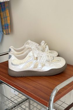 Women's Lace Bow Training Shoes - Breathable Versatile Casual Sneakers for 2025, Perfect for Sports & Everyday Wear
