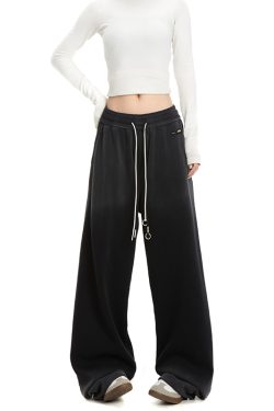Women's Loose Straight Leg Gradient Sweatpants - Trendy Warm Slimming Casual Streetwear for Sports & Everyday Style