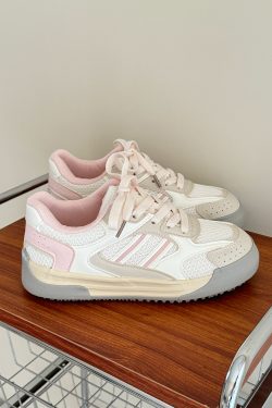 Women's Mesh Breathable Sneakers - Soft Sole Casual Sports Shoes, Versatile White Style for 2025, Trendy Comfort Footwear